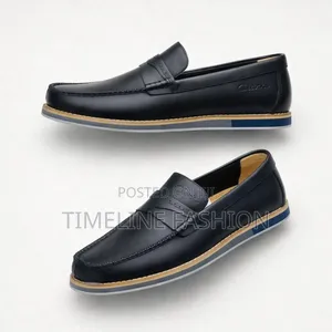 Clark's Men's Black Leather Loafers 39-46