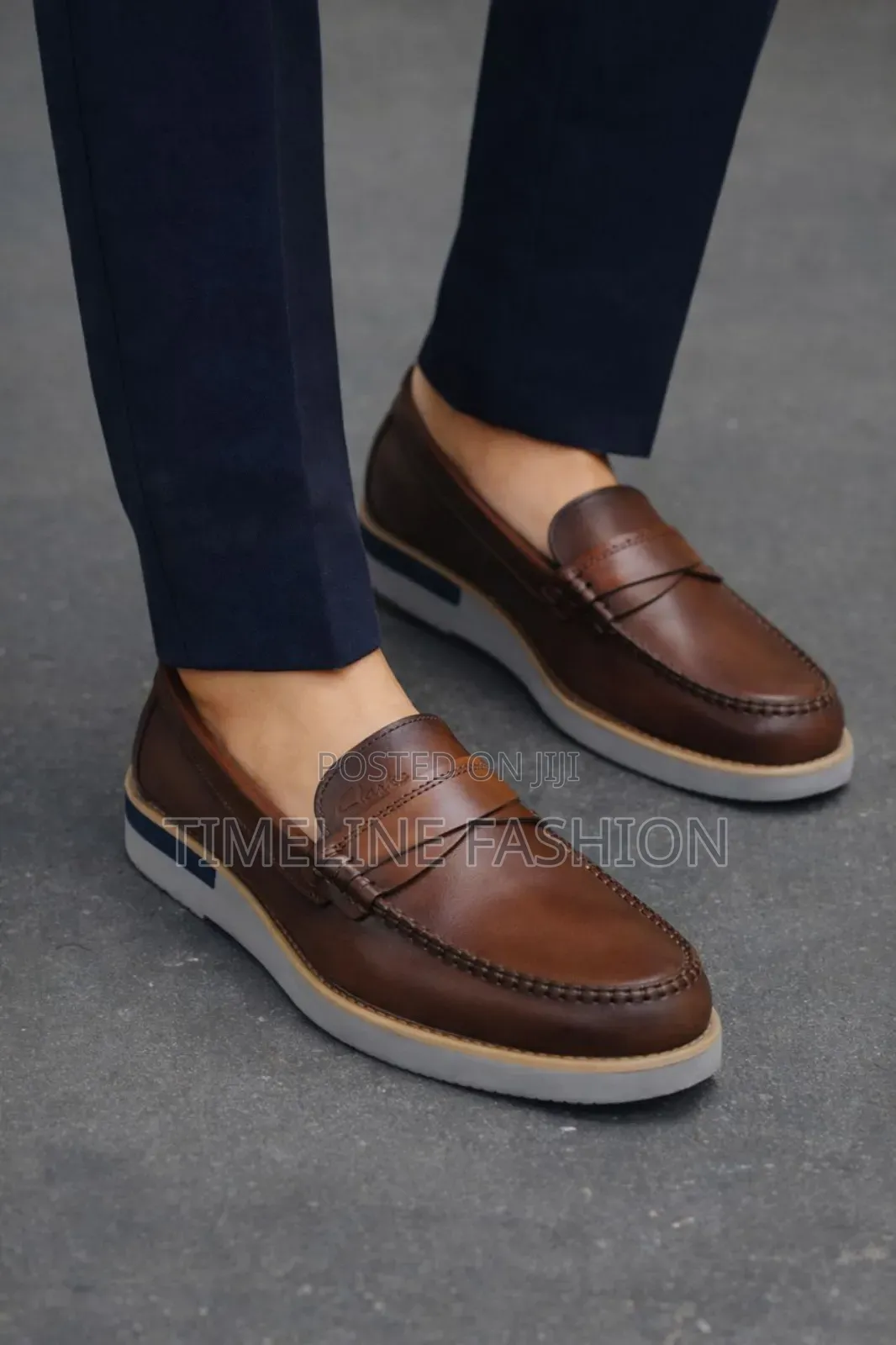 Coffee Brown Clark's Designer Leather Loafers
