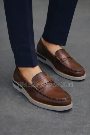 Coffee Brown Clark's Designer Leather Loafers