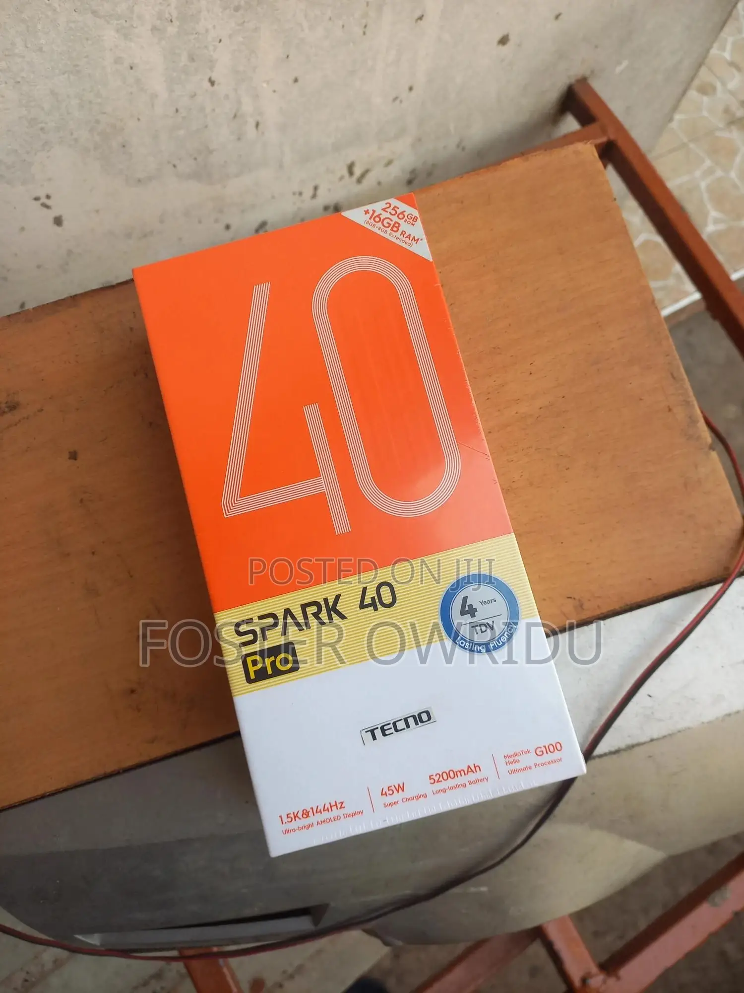 New Tecno Spark 40 Pro 256 GB Black