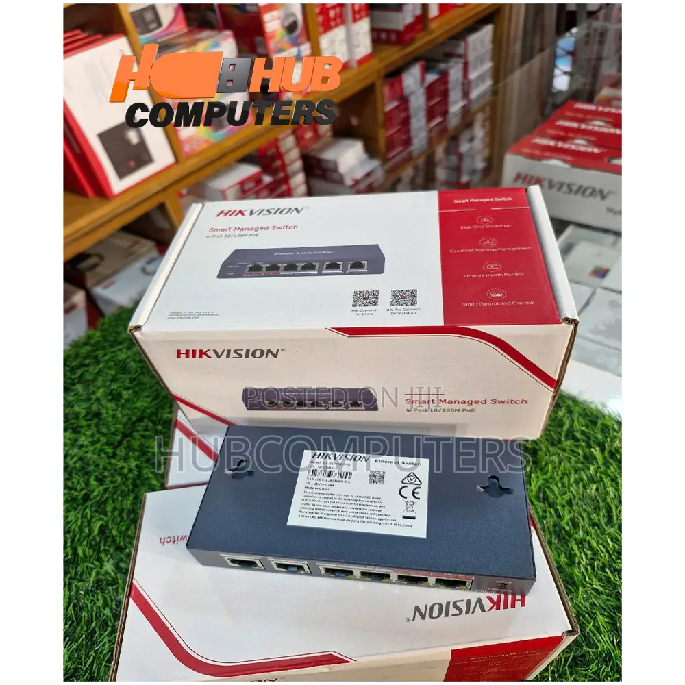 Hikvision (Ds-3e1106hp-Ei) 4 Port Poe Smart Managed Switch