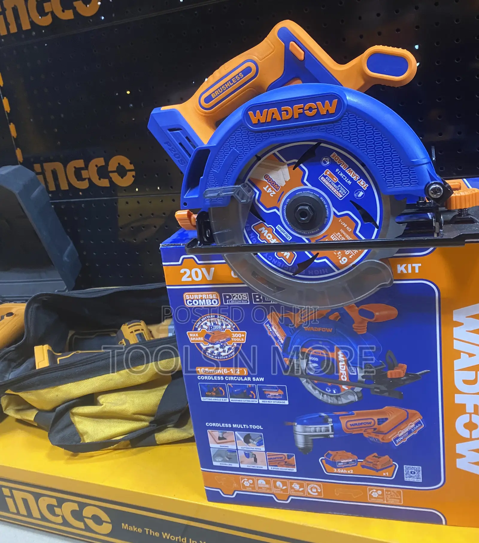 Wadfow Cordless Circular Saw + Cordless Multi Tool Set