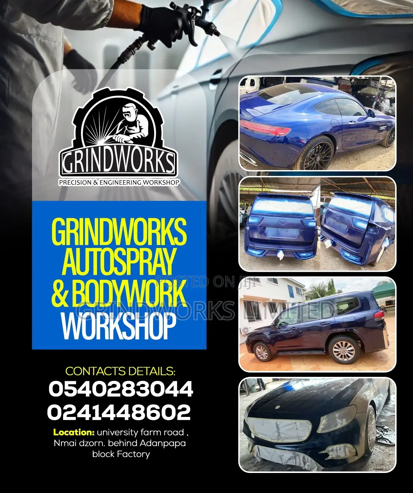 Grindworks Oven Auto Spray and Bodyworks