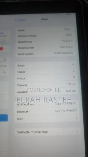 Apple iPad Air 2 16 GB Silver