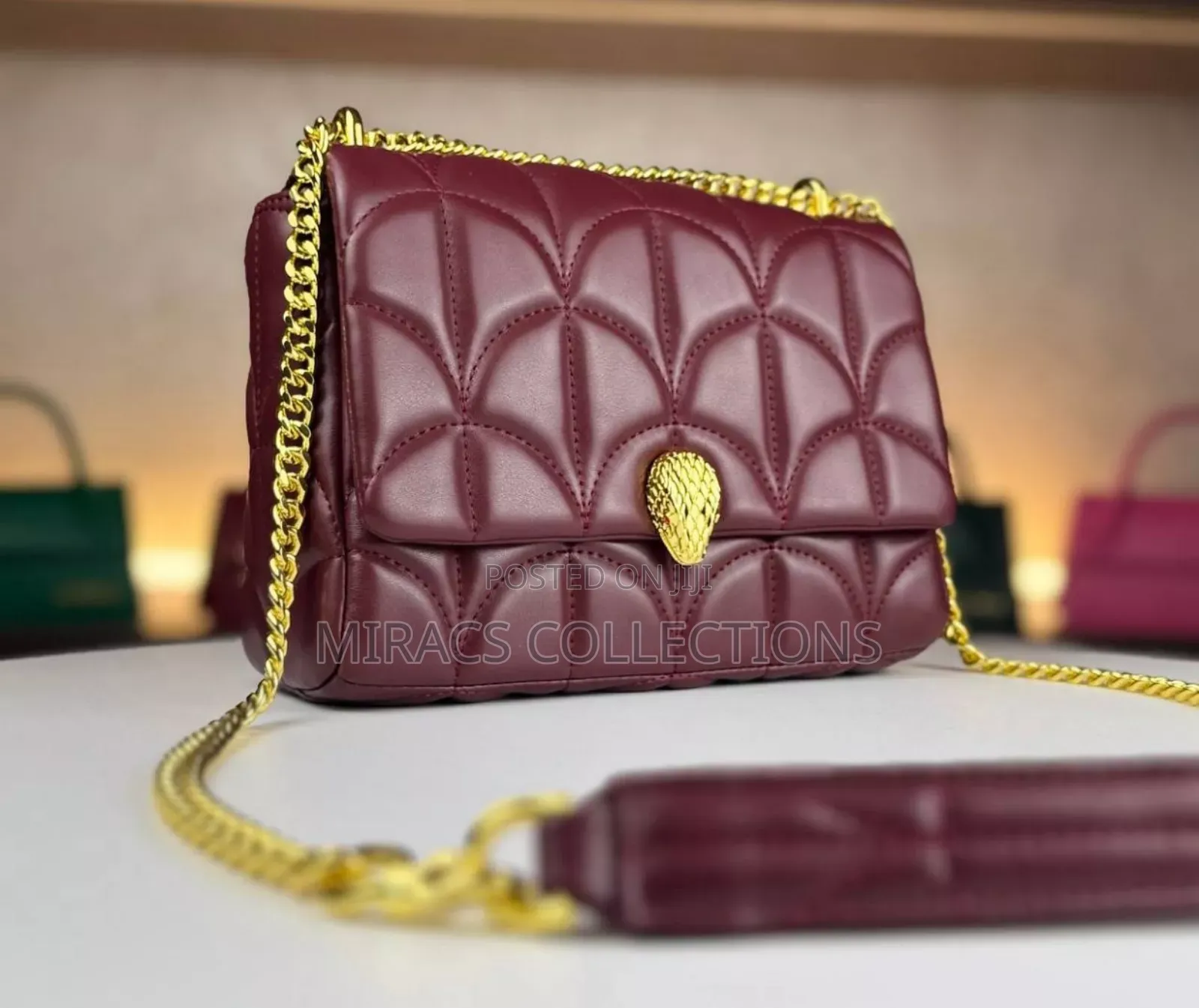 Classic Maroon Chain Bag