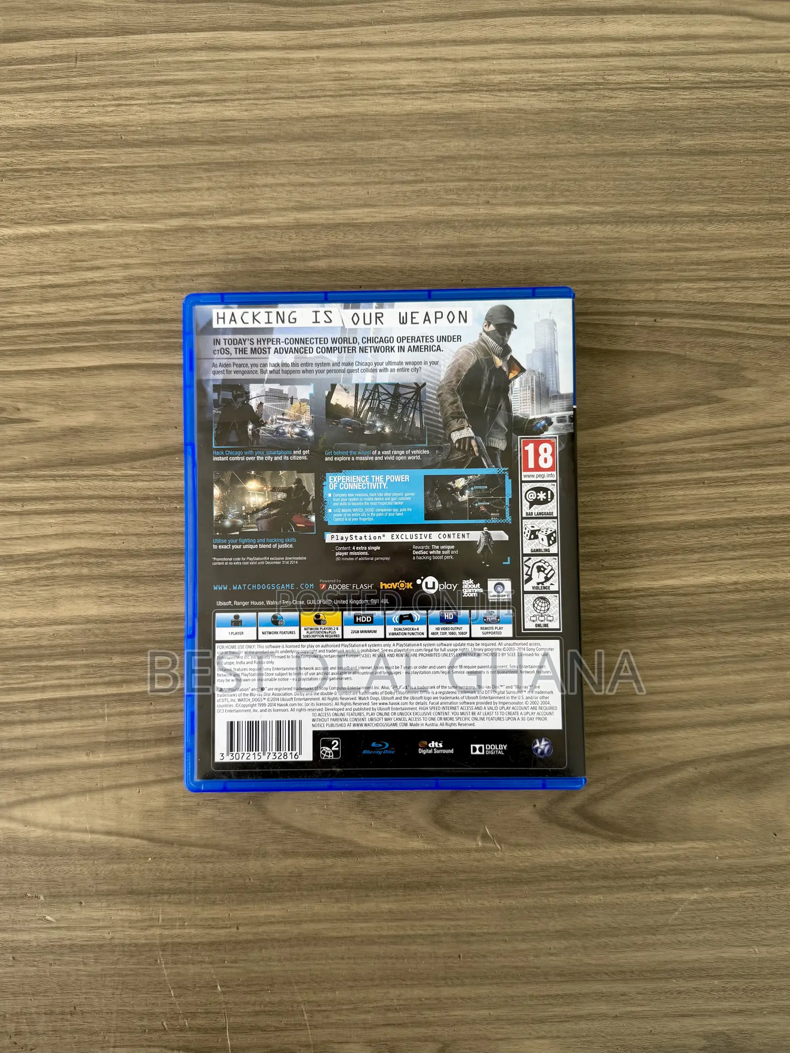 Watch Dogs Playstation 4 Cd