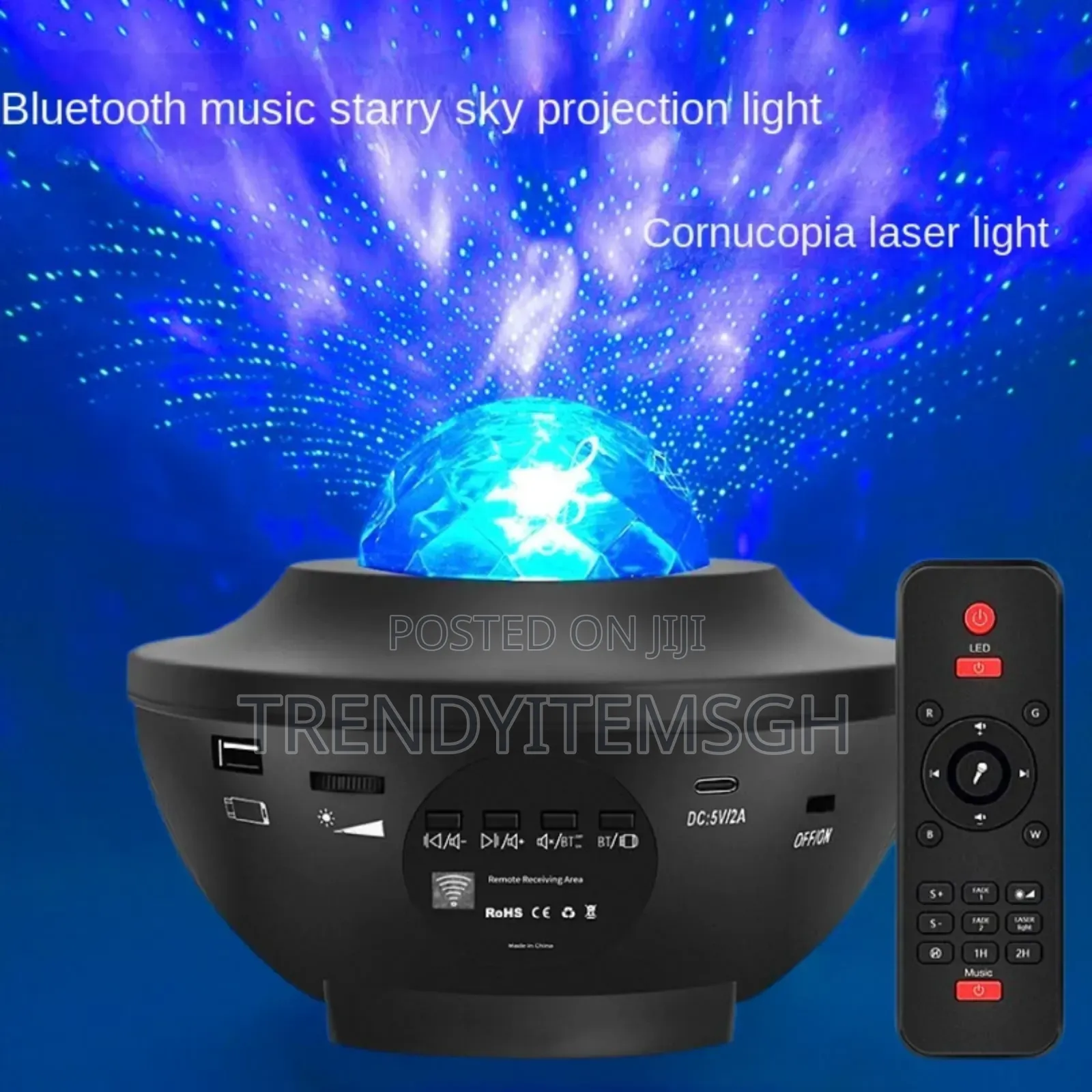 Remote Control Night Light Projector