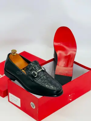 Premium Leather Louboutin Shoe Black