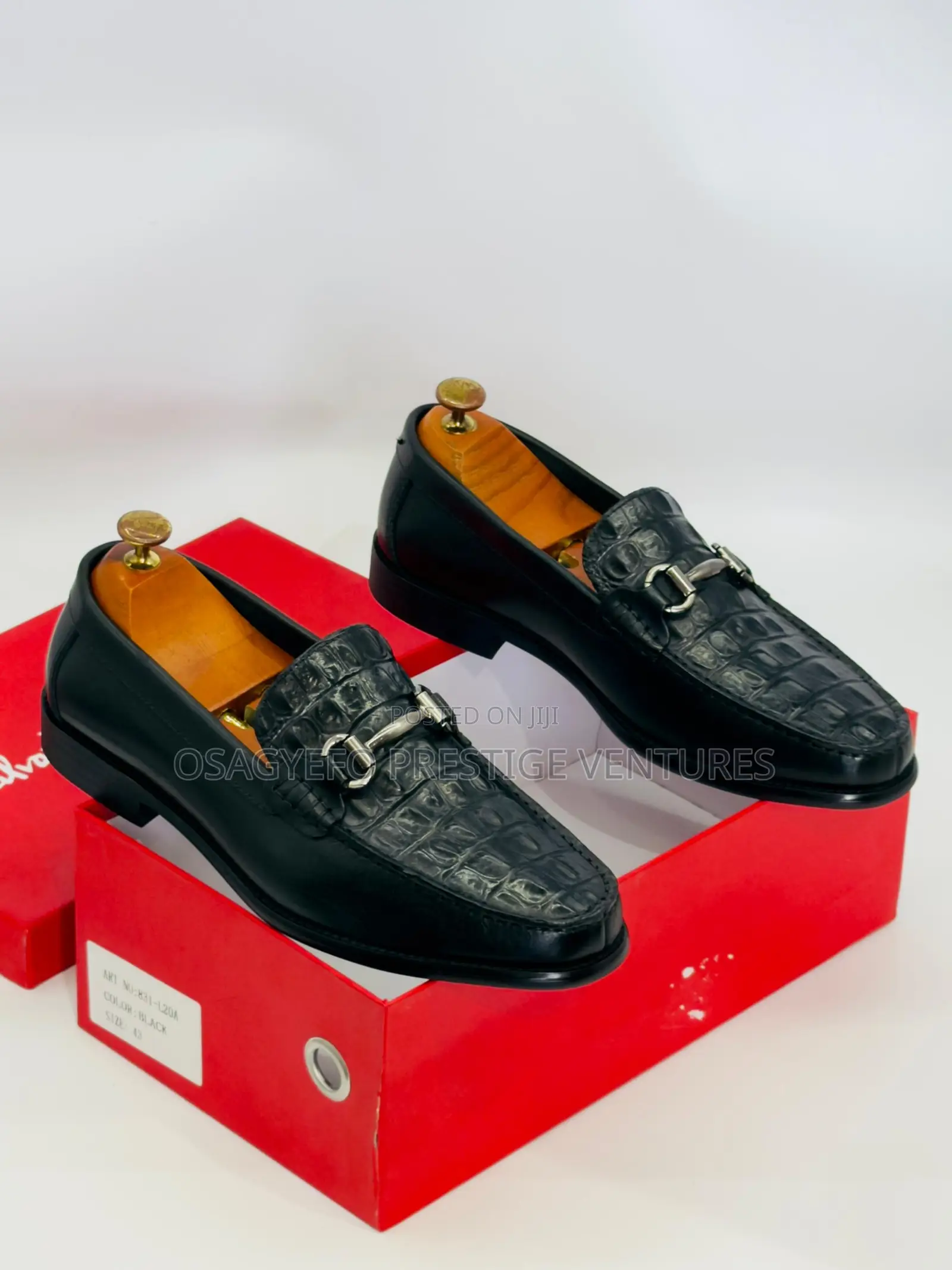 Premium Leather Louboutin Shoe Black