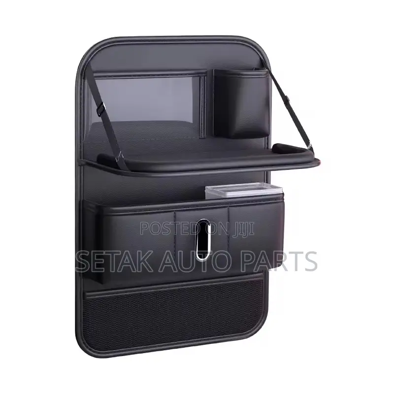 Multi-Functional Car Seat Back Organizer With Foldable Tray