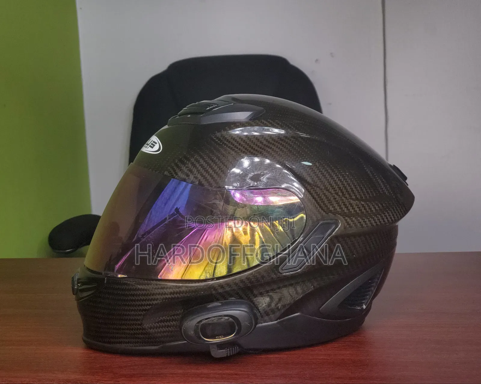 Abs Carbon Fibre With Bluetooth Helmet