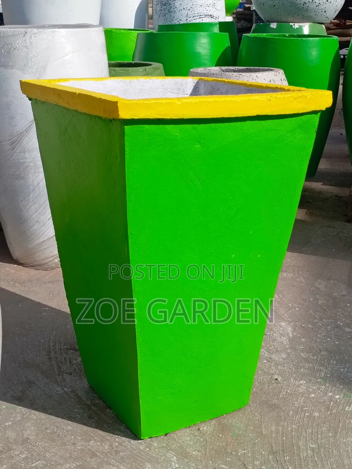 Green Square Pot