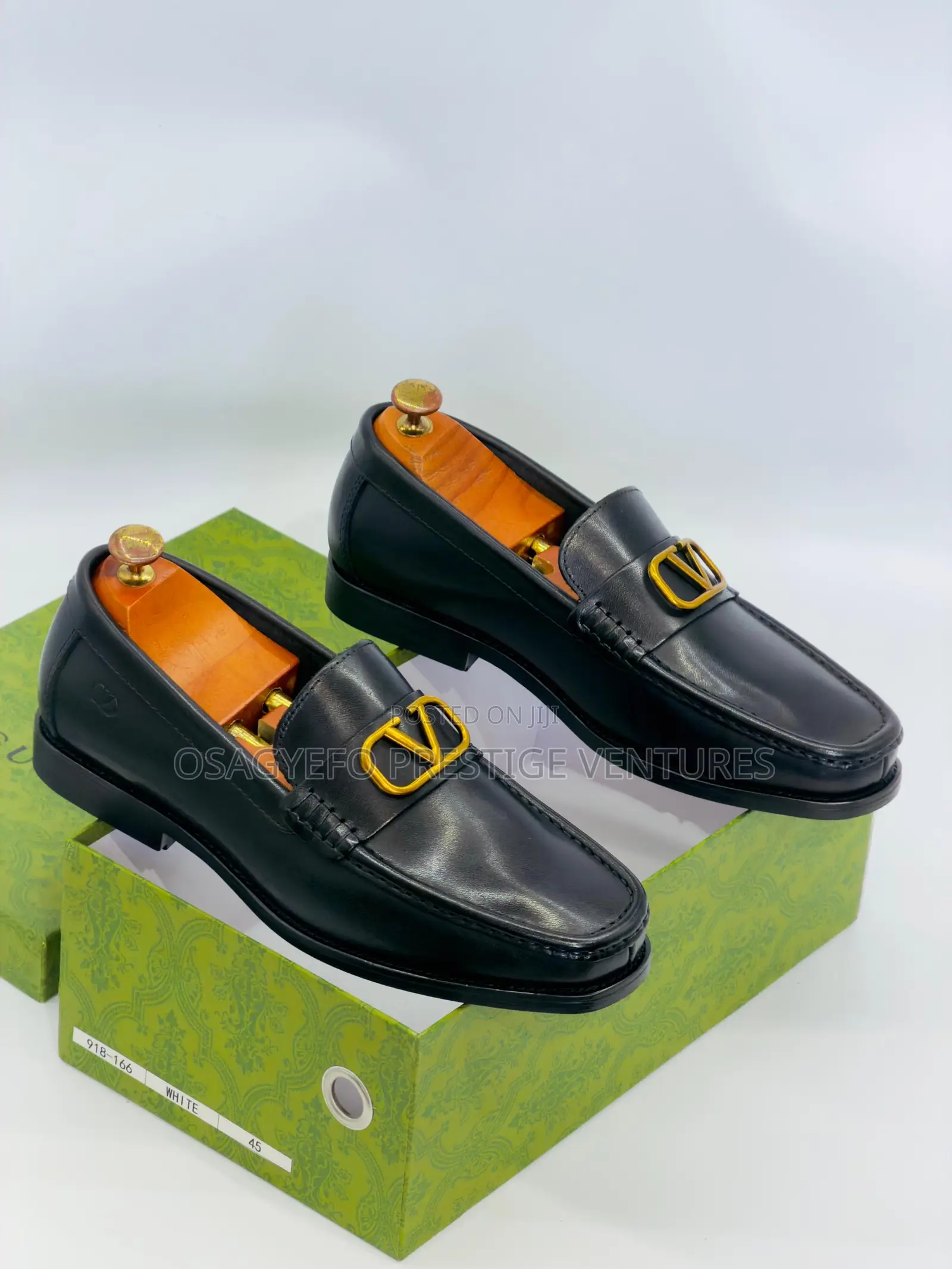 Premium Leather Valentino Shoe Black