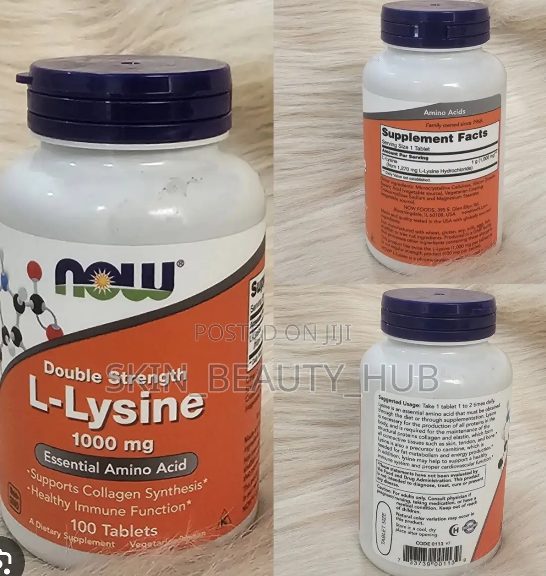 Now L-Lysine 1000 Mg Essential Amino Acid
