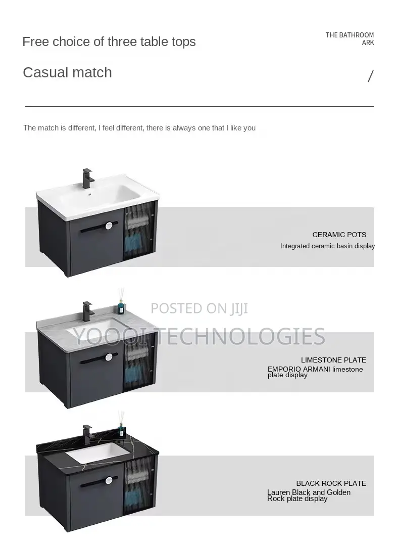 80cm Rock Slab Cabinet Basin