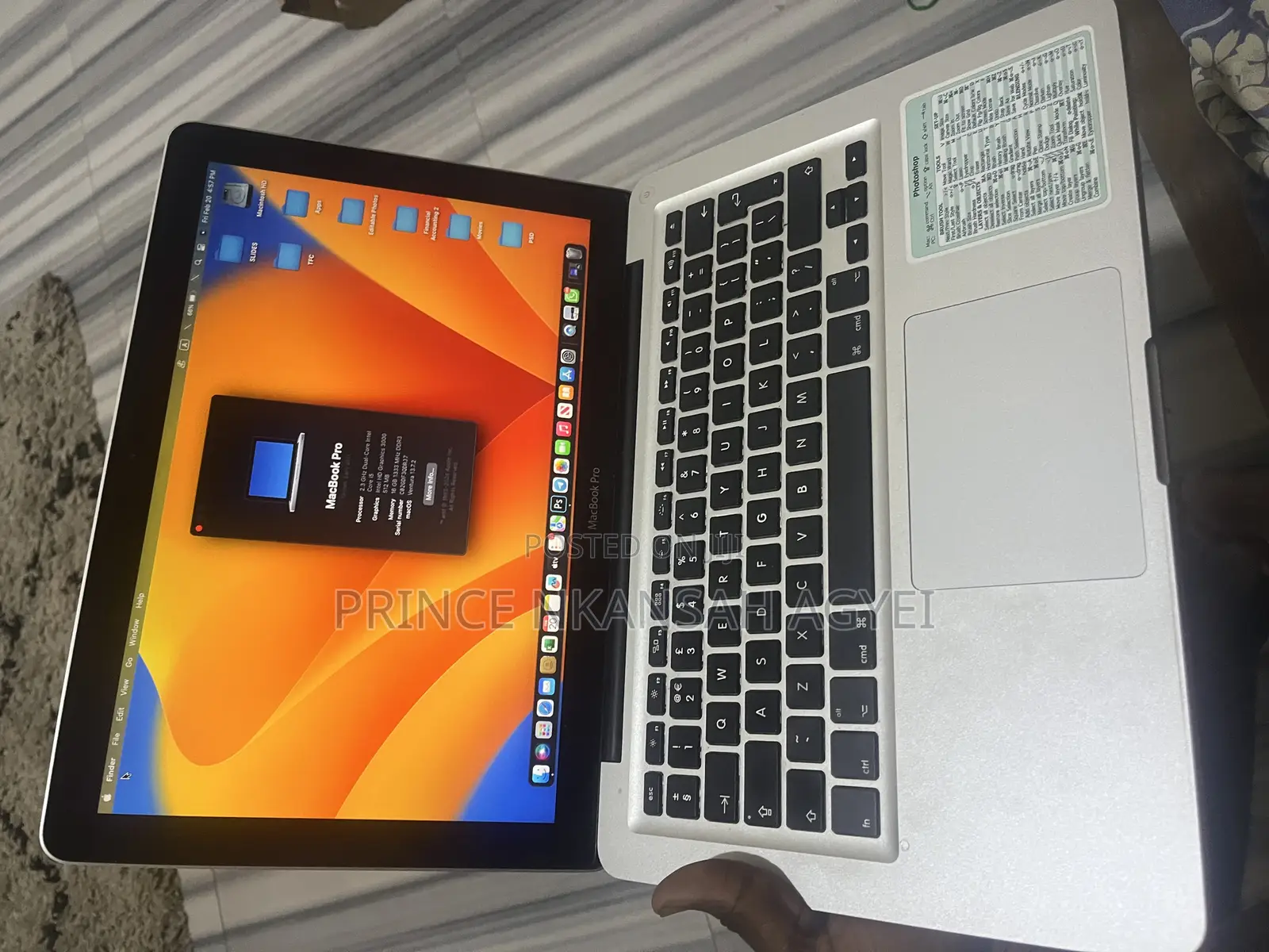 Laptop Apple MacBook Pro 2011 16GB Intel Core i5 HDD 500GB