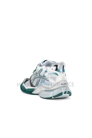 Balenciaga Runner Sneakers In "White/Green/Blue Colorway