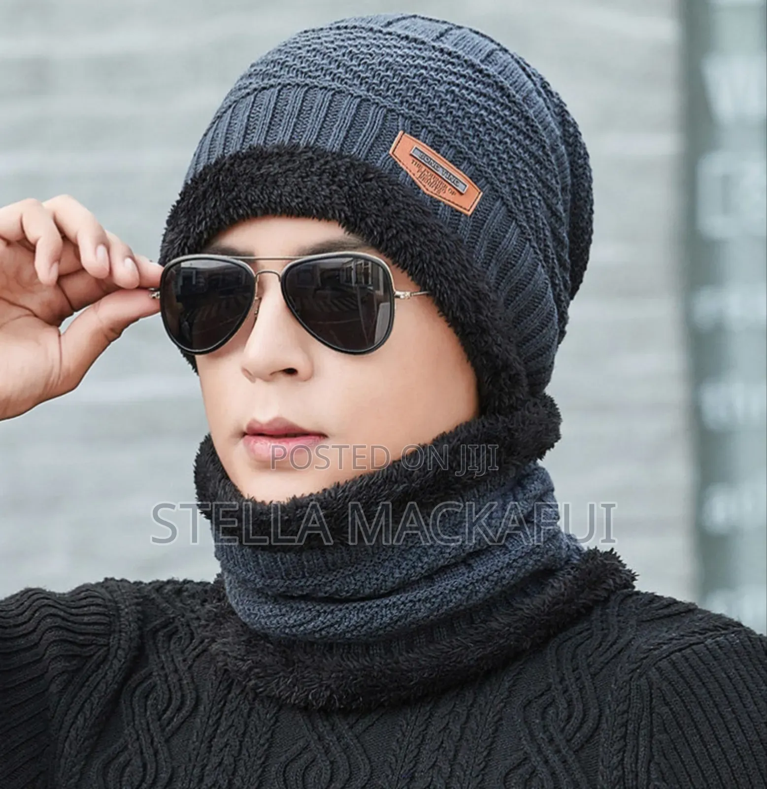 Winter Hat With Scarf