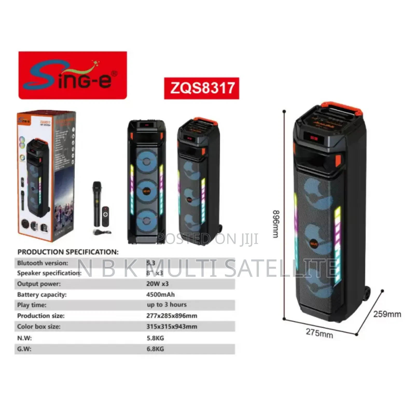 Outdoor Bluetooth Speaker With 1 Microphone