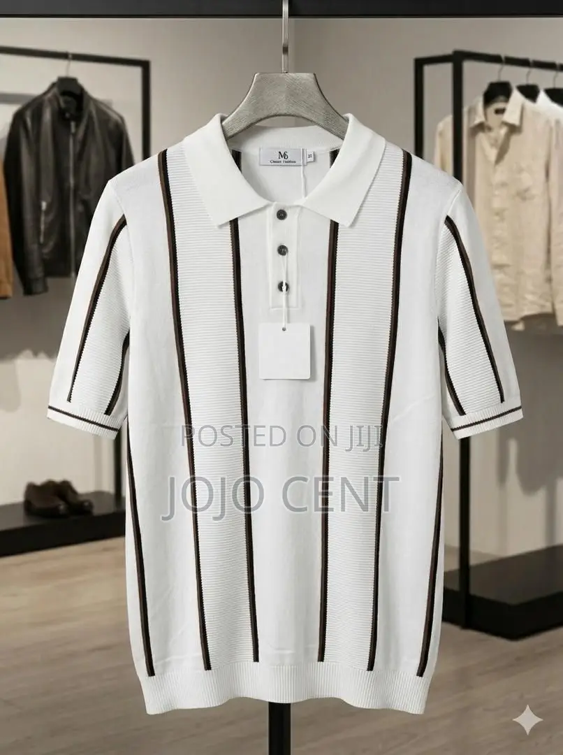 Zipped Knitted Polo Tees