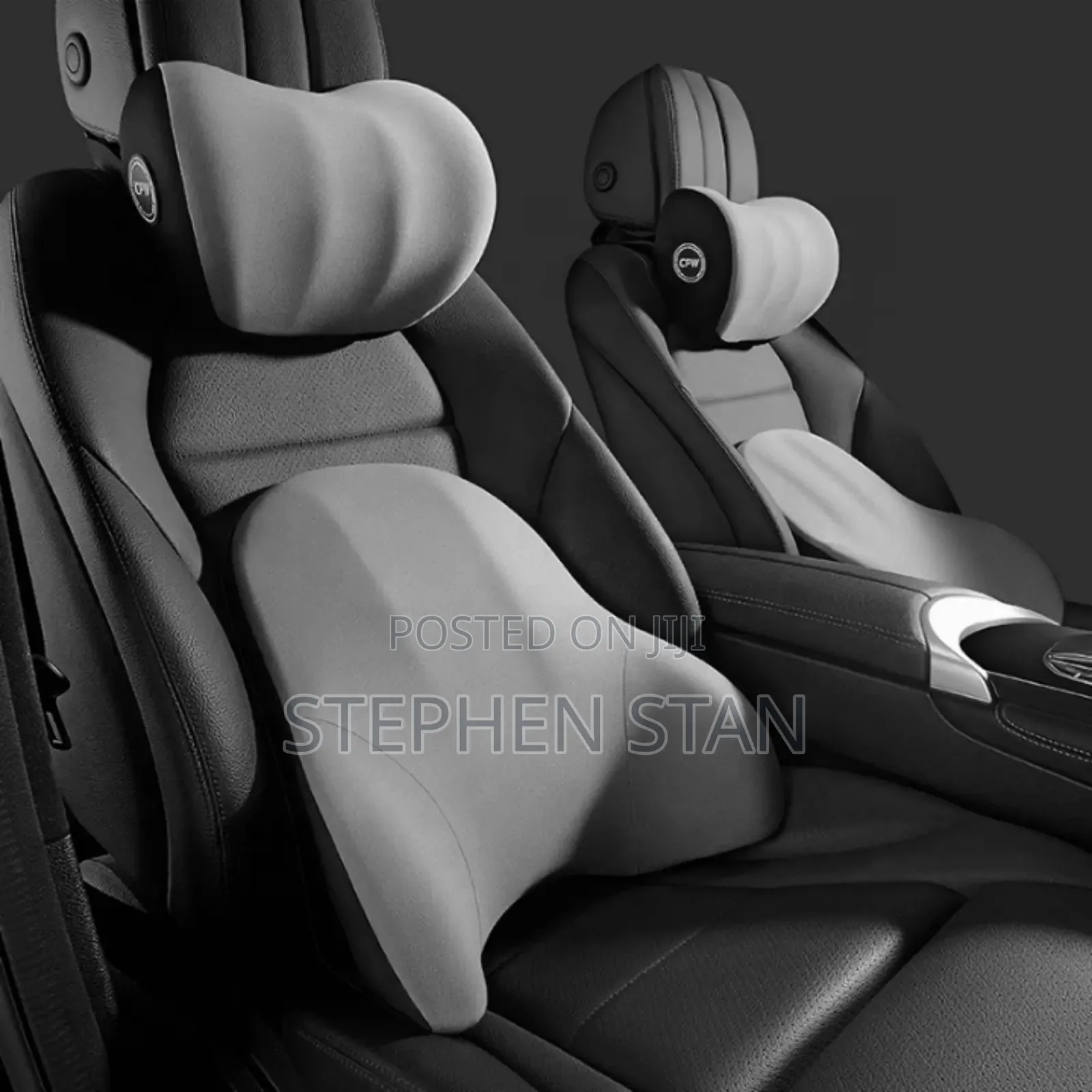 Premium Car Lumbar Support Pillow Set for Head, Neck and Waist Comfort