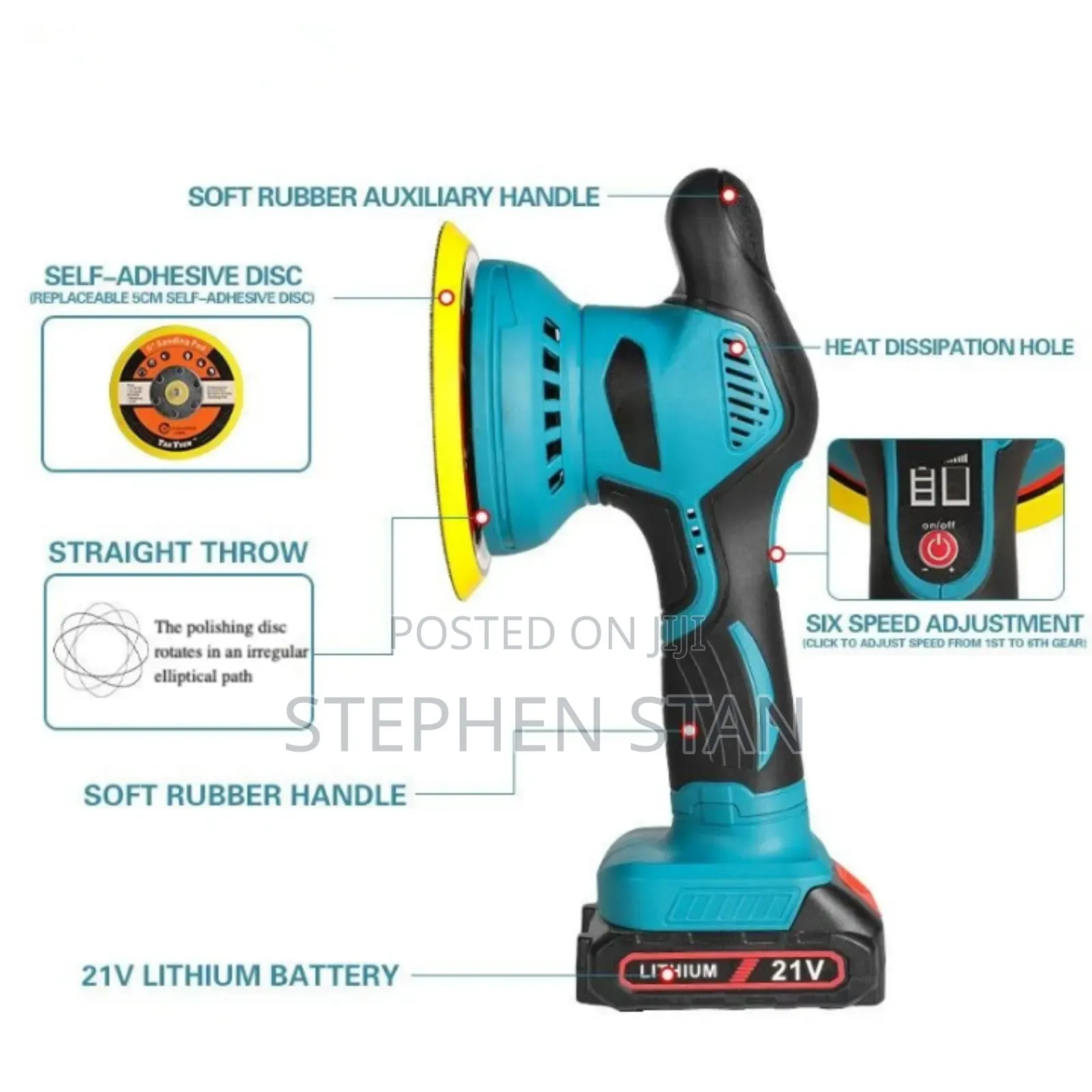 Wireless Handheld Car Waxing and Polishing Machine With Long-Lasting