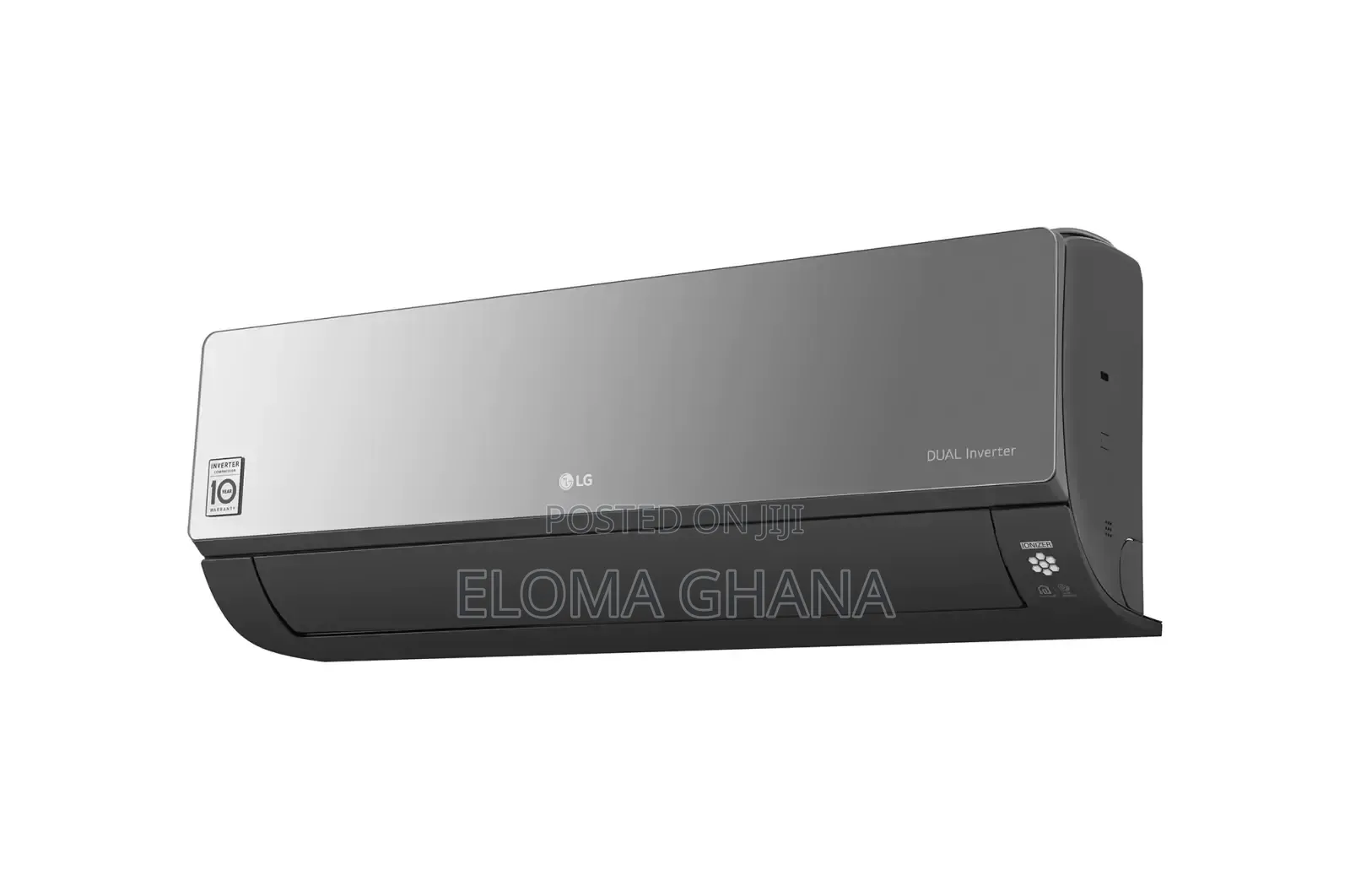 Sleek Black Lg Artcool Dual Inverter 1.5hp Split Air Conditioner.