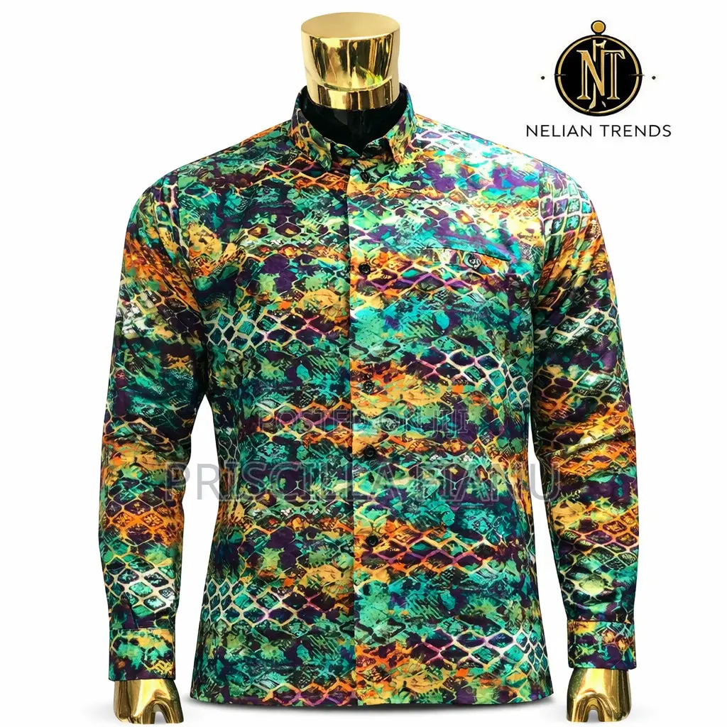 Long Sleeve African Print Shirts for Men