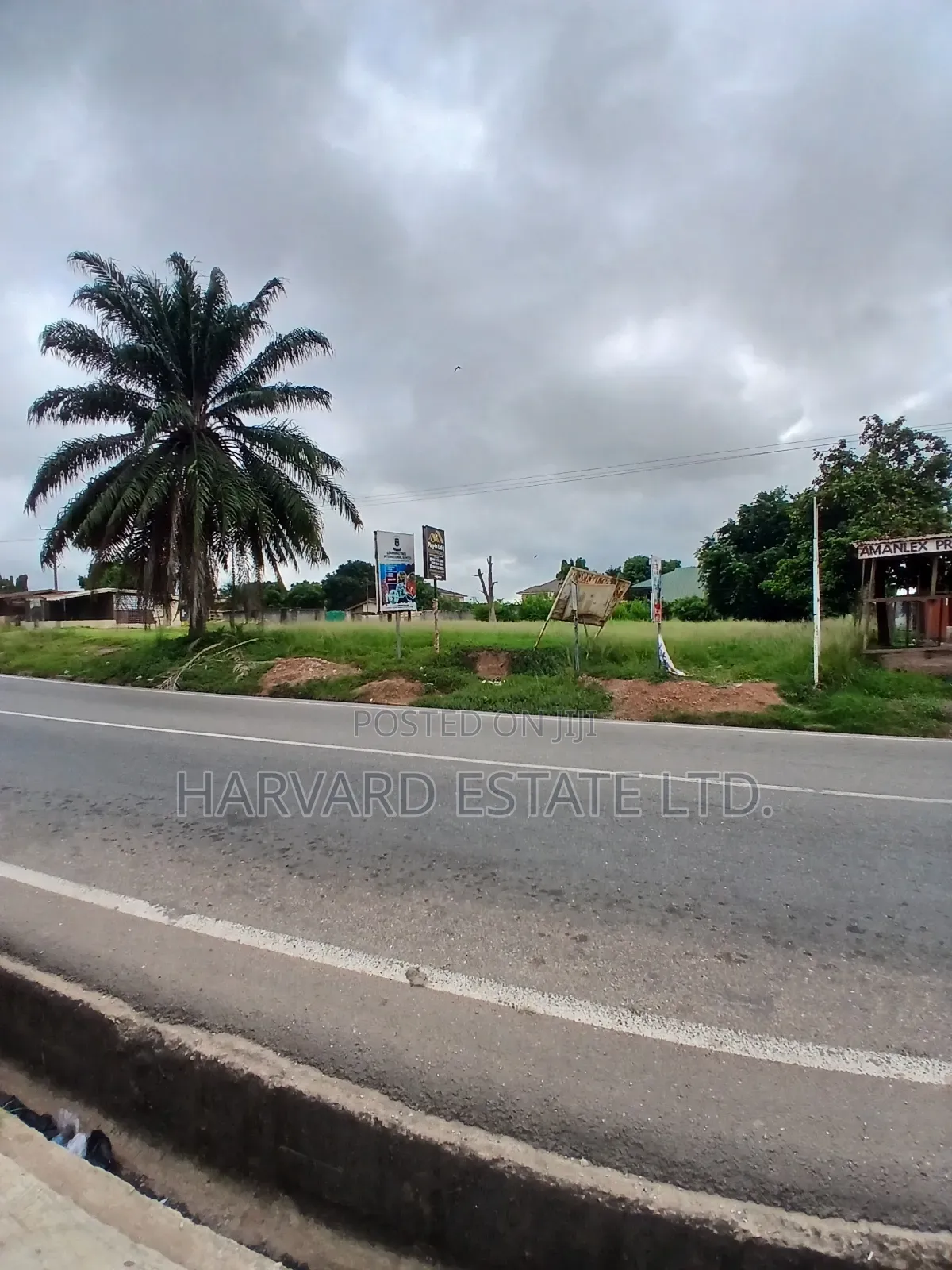 Accra- Kumasi Roadside 3 Acre Land for Sale at Kubease