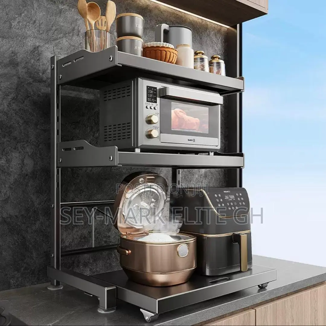 Adjustable Metallic Microwave Stand