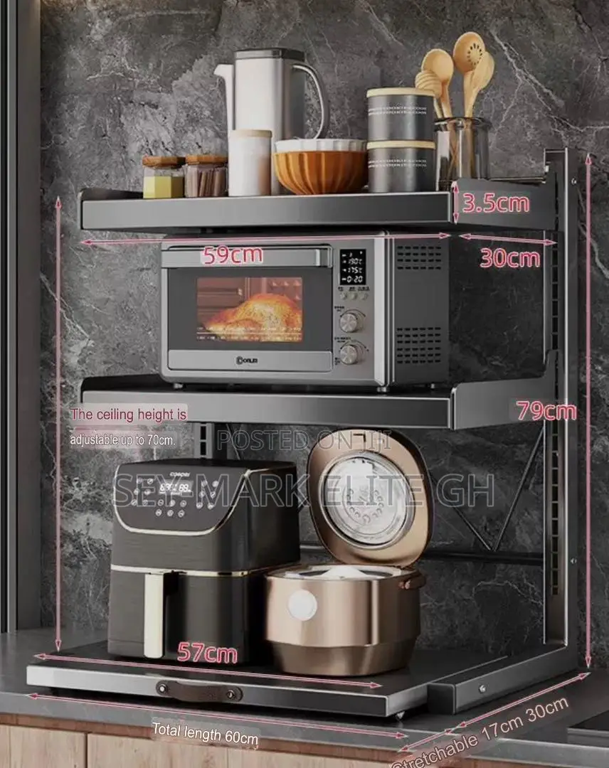 Adjustable Metallic Microwave Stand