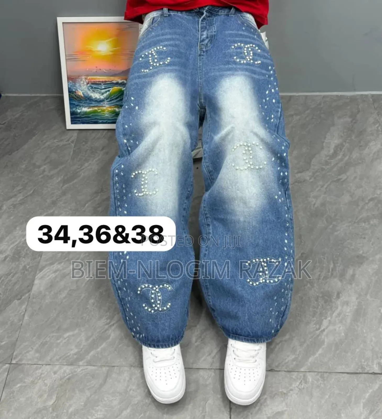 Tops Quality Luis Vutton and Gucci Baggy Jeans Available in Stock