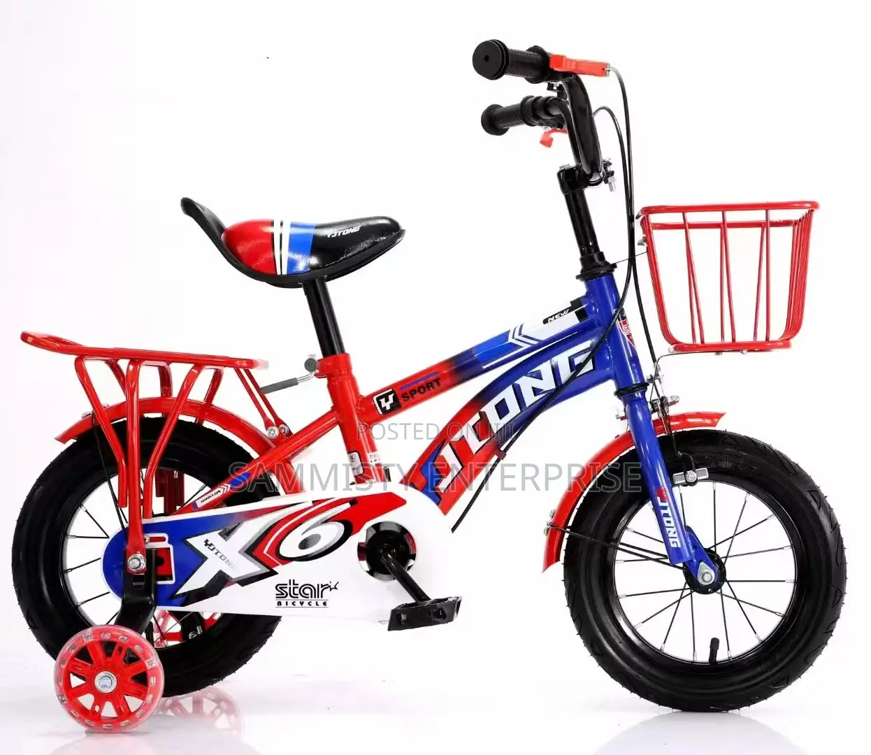 Neat Yjtong Kids Bicycle - Size 12" - With Training Wheels Basket