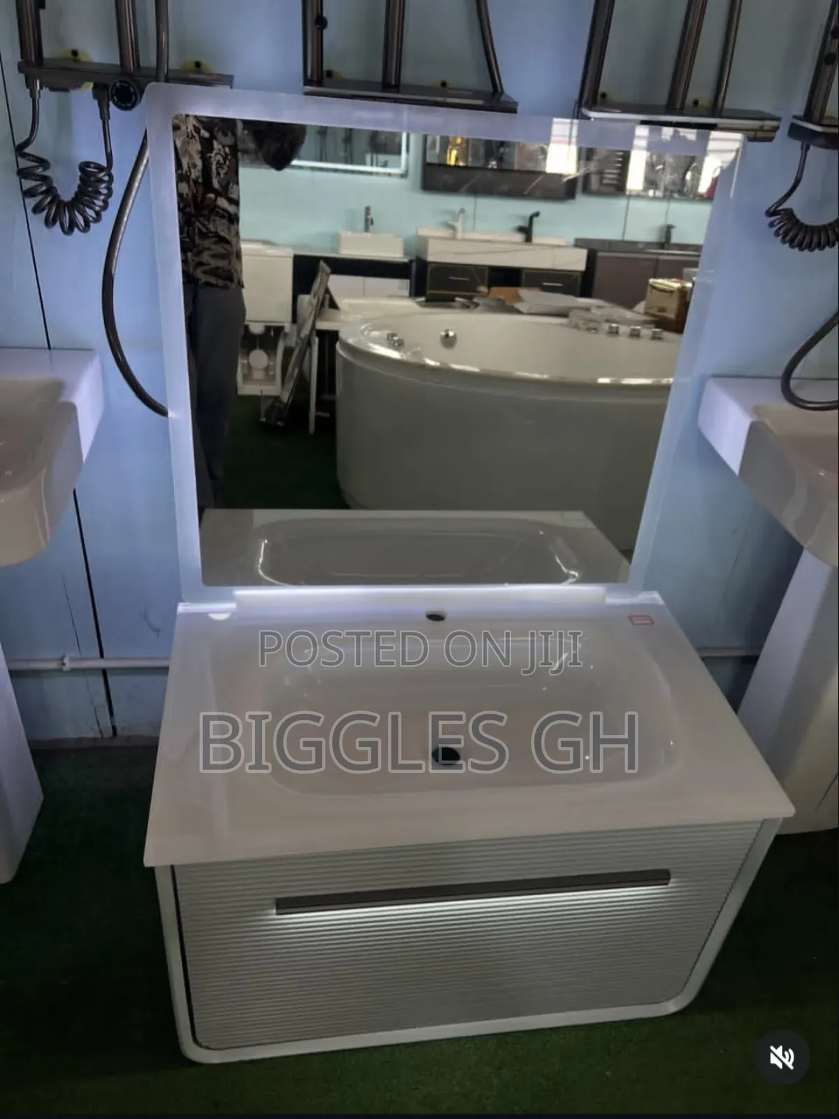 Vanity Basin With Led Mirror