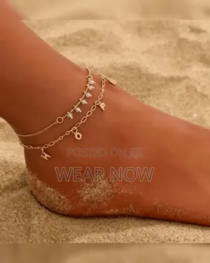 Set of 2 Hope Letter Pendants Anklet