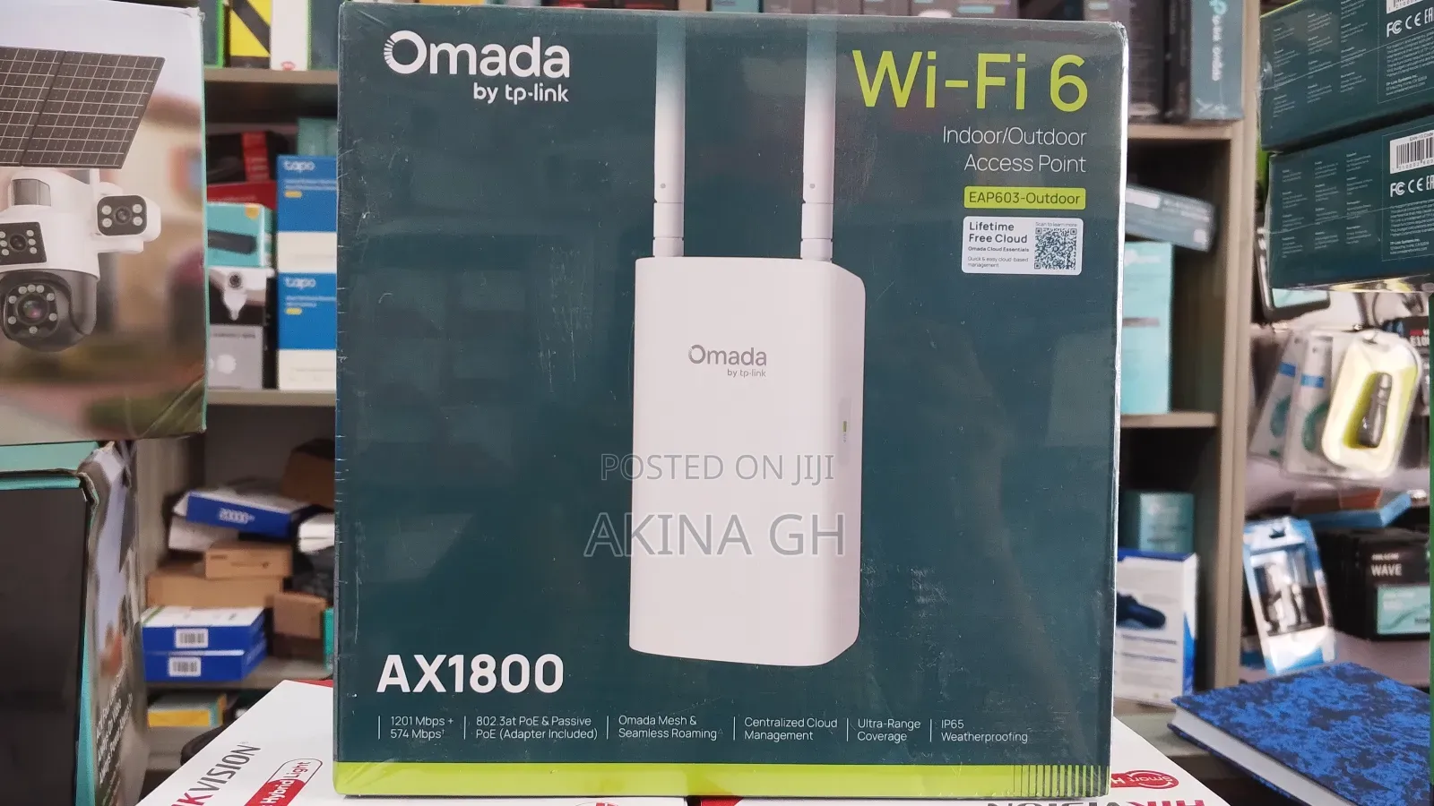 Tplink Omada Wi-Fi6 Ax1800 Indoor/Outdoor Access Point Eap603-Outdoor