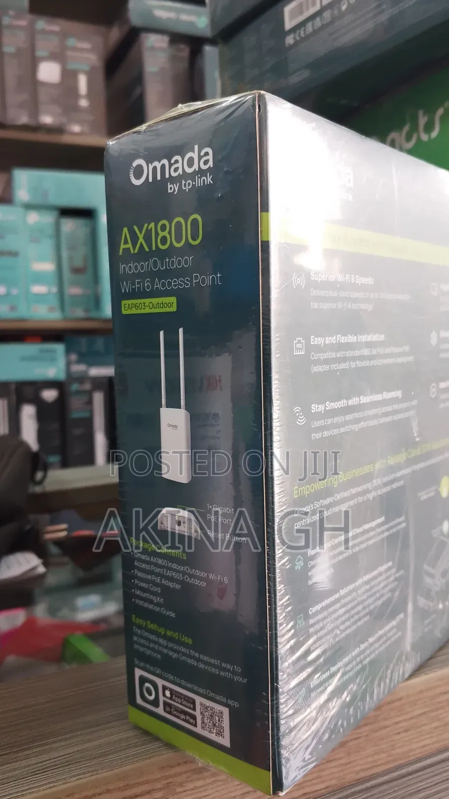 Tplink Omada Wi-Fi6 Ax1800 Indoor/Outdoor Access Point Eap603-Outdoor