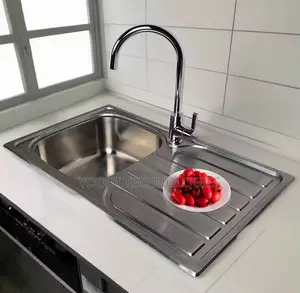 Stainless Steel Top Mount Single Bowl Kitchen Sink With Wast Trap