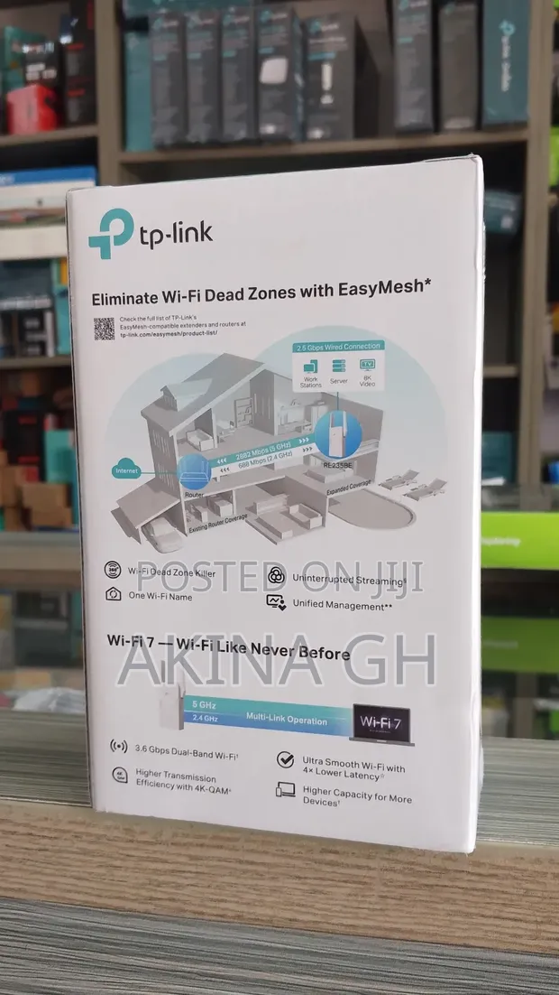 Tp Link Wi-Fi 7 Be3600 Dual Band Range Extender (Re235be) 3