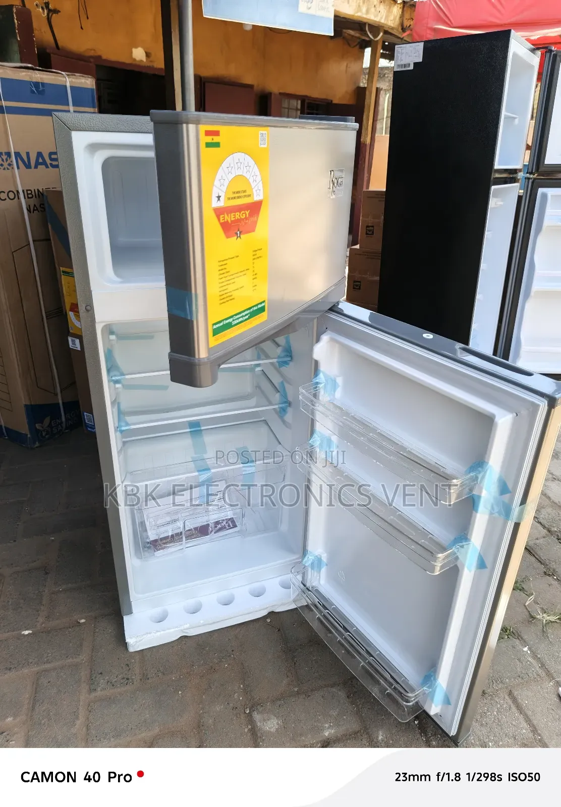 Roch 95liter Double Door Refrigerator