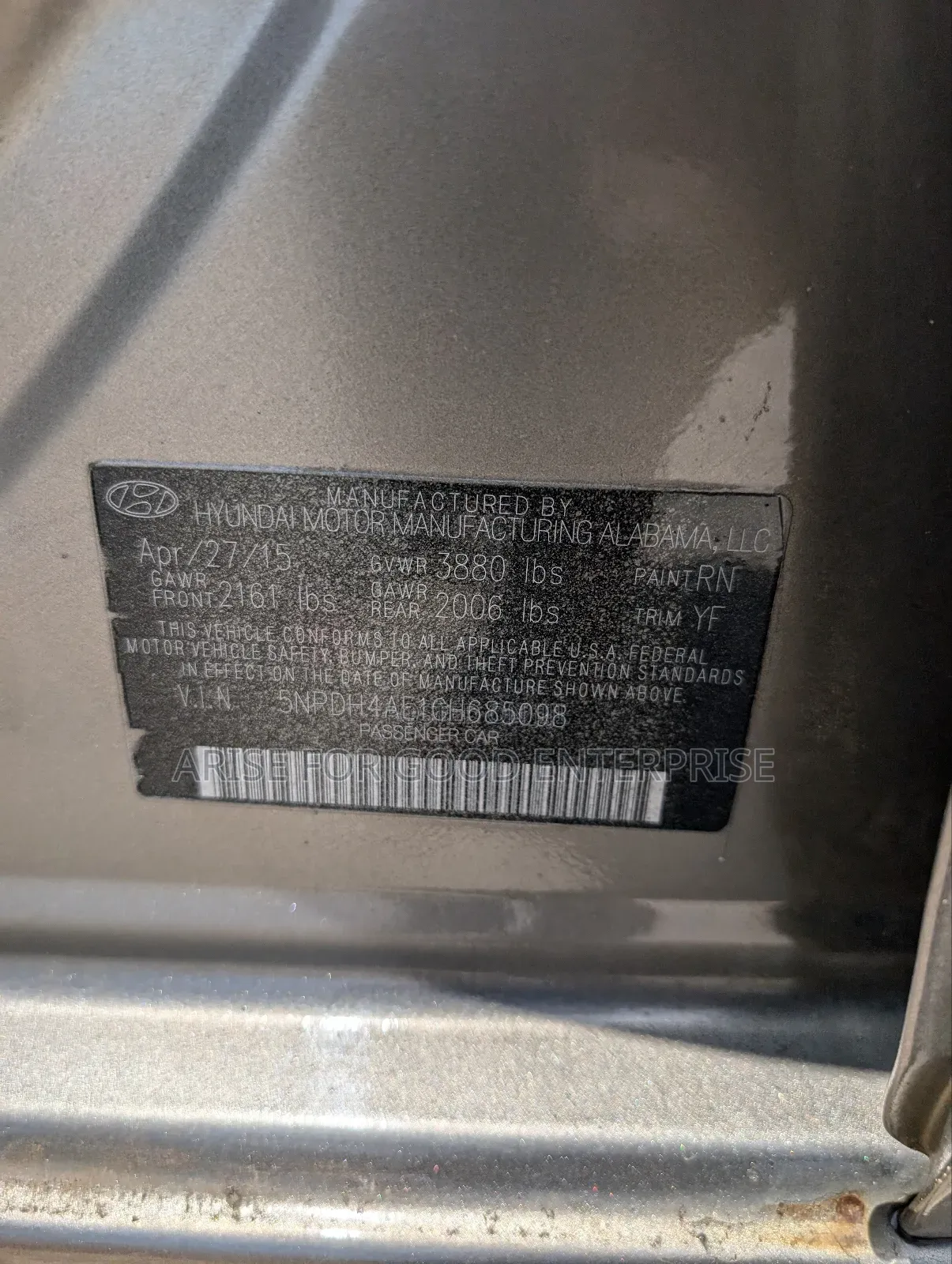 Hyundai Elantra SE 4dr Sedan (1.8L 4cyl 6A) 2015 Gold