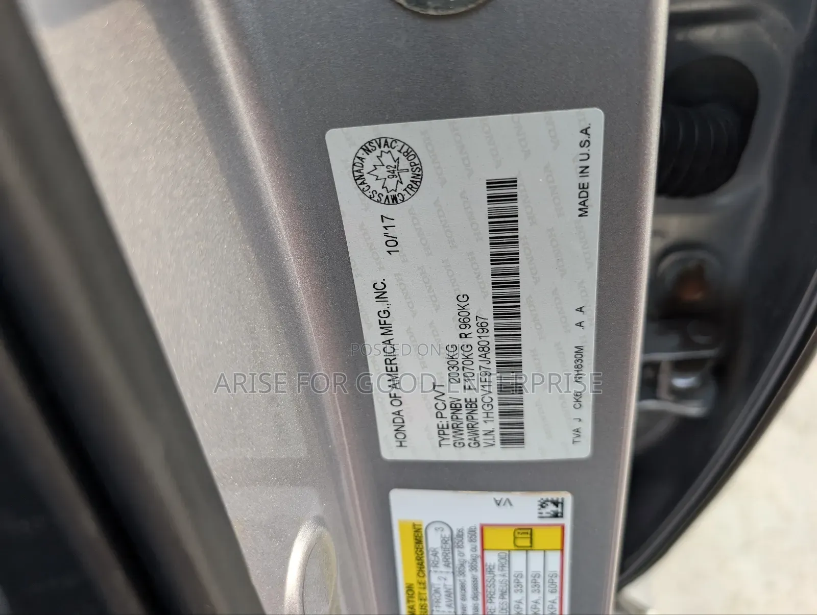Honda Accord Touring 2018 Silver