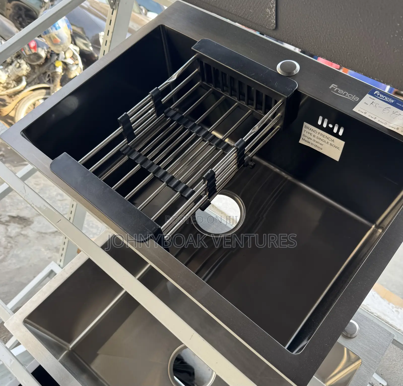 Black Kitchen Sink Complete With Tap