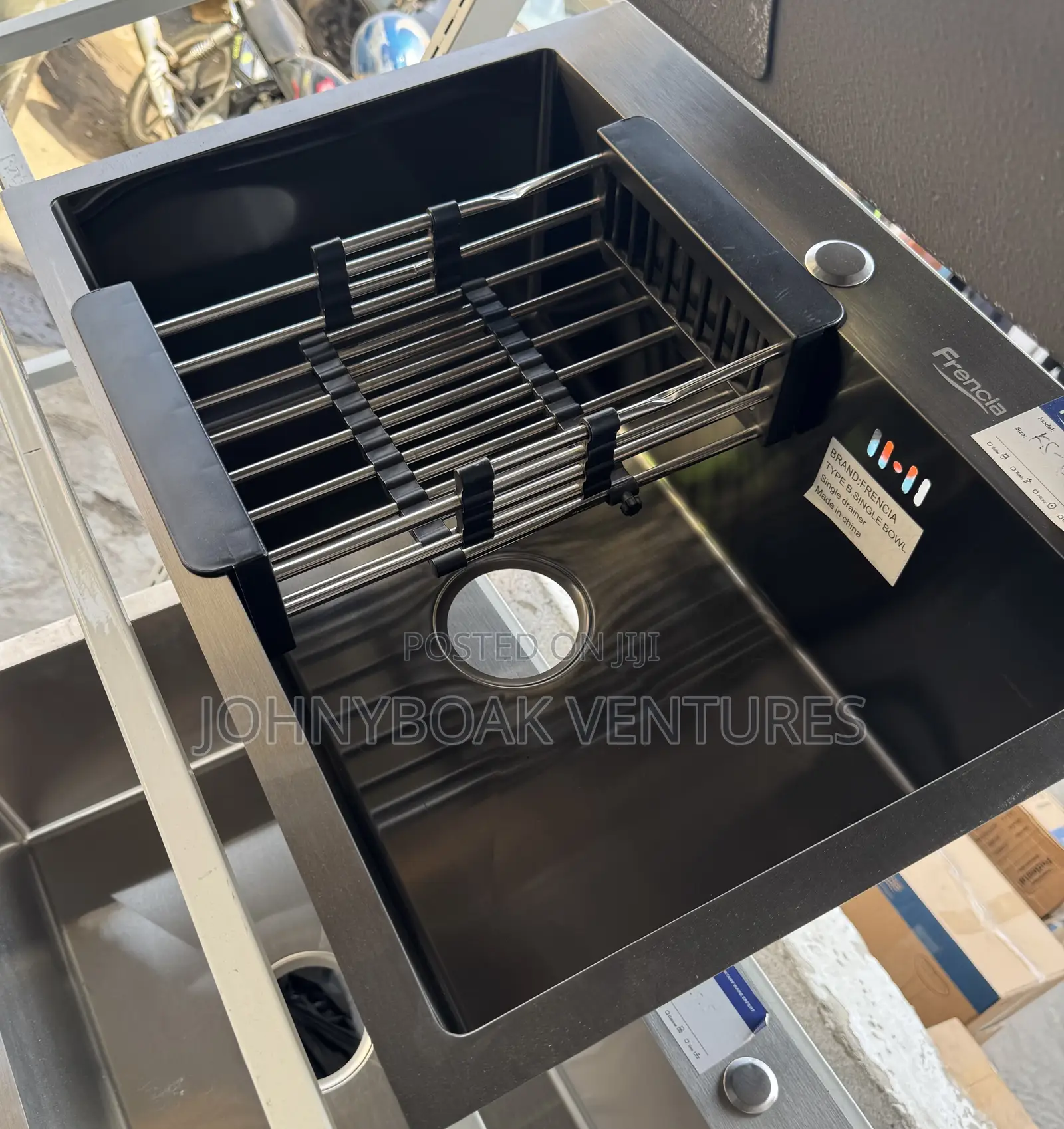 Black Kitchen Sink Complete With Tap