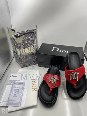 Quality Dior Ladies Slippers in Red Fresh in Box Promotion Price