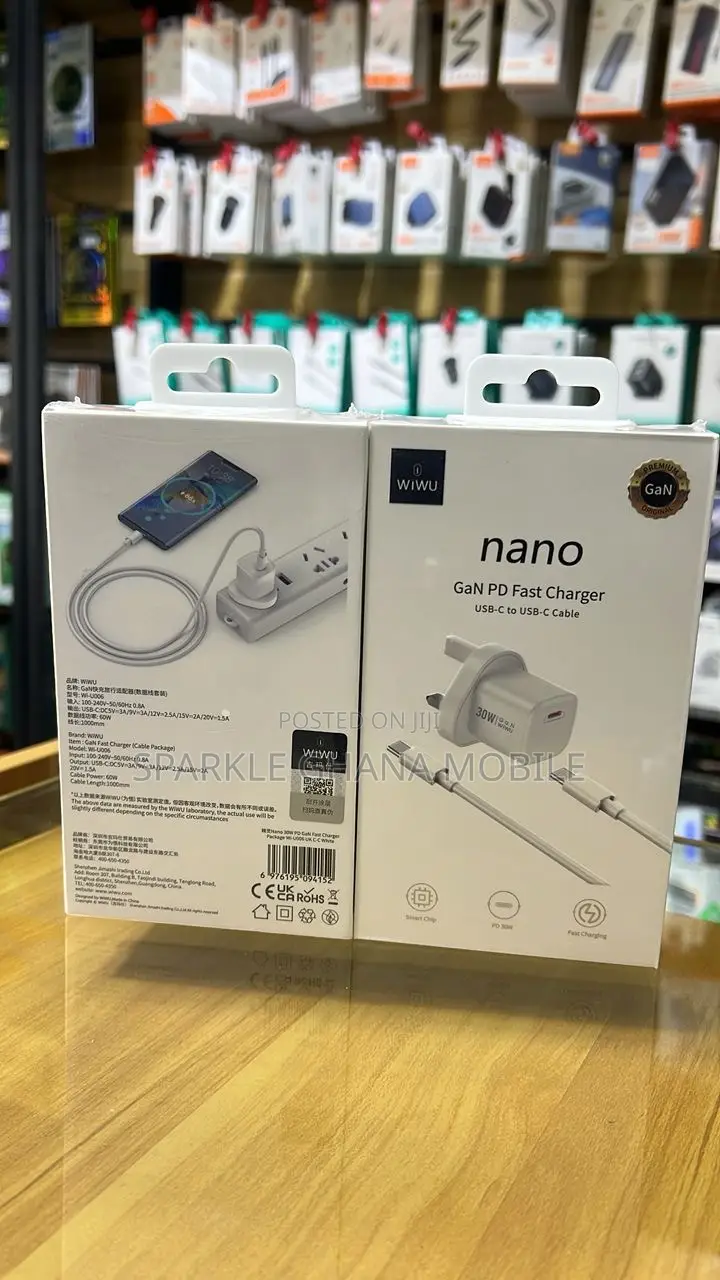 Wiwu Nano 30w Gan Pd Fast Charger (White)
