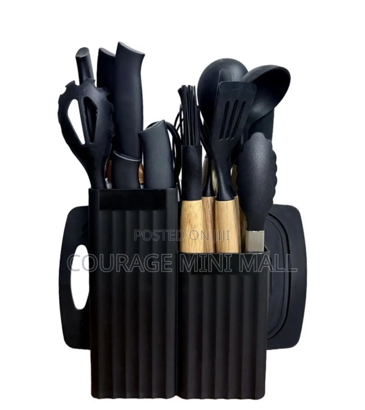 19pcs Silicone Wooden Kitchen Utensil Set