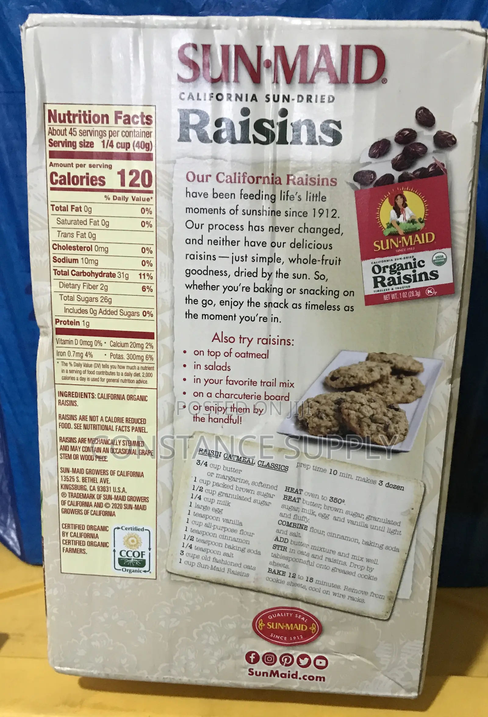 California Sun-Dried Organic Raisins
