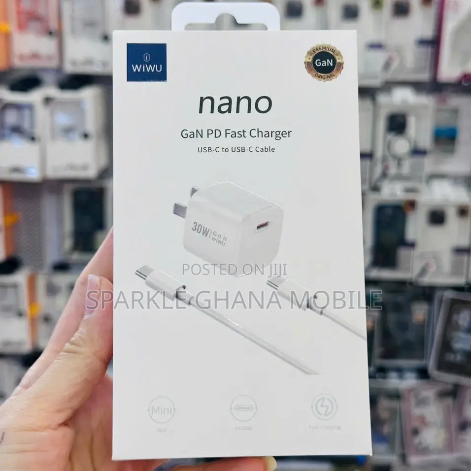 Wiwu Nano 30w Gan Pd Fast Charger (White)