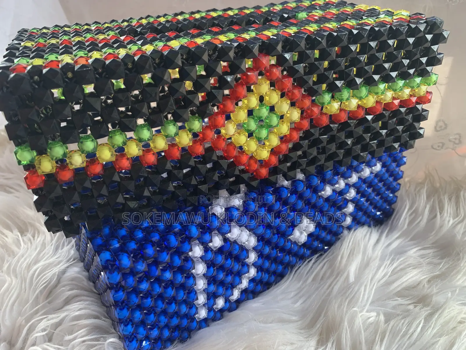 Beaded Tissue Box Cover